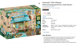 PLAYMOBIL Wiltopia dierenverzorgingscentrum voor €29,98 bij Amazon