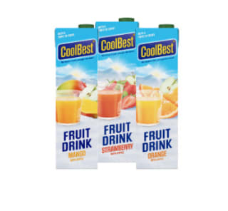 Appelsientje of Coolbest FruitDrink, FruitOntbijt of ProteinDrink of Taksi voor €0,89