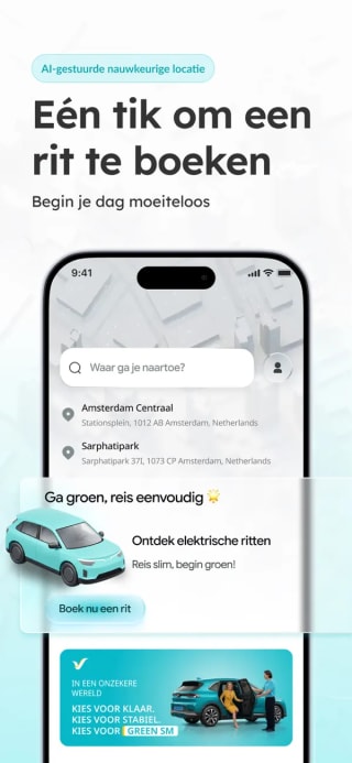 50% korting op de eerste 10 ritten met Green SM bij Apple