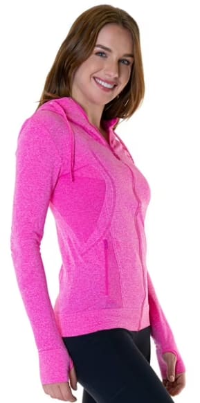 Polerón Deportivo Seamless Cierre Mujer Fucsia Baziani $2.990 en Mundo Lider, Chile