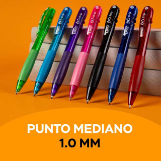 BIC Bolígrafo BU3 Medium Point 1.00 mm (3 piezas) por $13 en Amazon