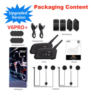 2 packs EJEAS V6 PRO + intercomunicador para casco de motocicleta por 22.36€
