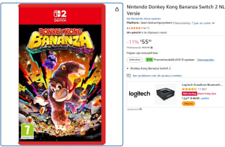 Donkey Kong Bananza voor €45,99 dmv code bij Amazon