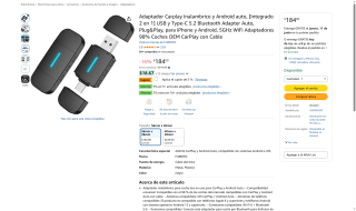 Adaptador CarPlay por $175 | Oferta Amazon