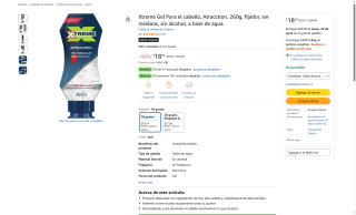 Gel para Cabello Xtreme 260g por $19 | Oferta Amazon
