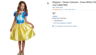 Sneeuwwitje - Classic Costume - voor €6,33 bij Amazon