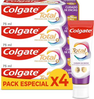 12 pastas dientes Colgate Total Prevención Activa + Cuidado de Encías 75ml por 16.97€