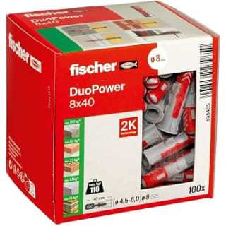 Fischer Lot de 100 chevilles DuoPower 6 x 30 mm pour 7,81€ chez Amazon