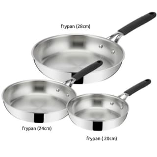 Set de 3 poêles Lagostina Esperta Triply Inox pour 84,99€