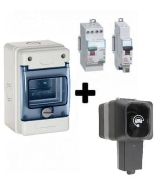 Kit Recharge Voiture Électrique Easy Charge 3,6 kW - prise renforcée IP55 à 112,46€