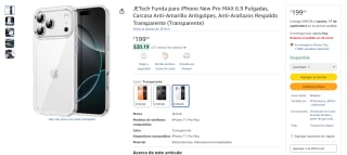Funda iPhone New Pro MAX 6.9" Anti-Amarillo por $199 | Oferta Amazon