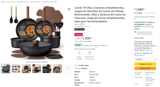 Carote 19 Ollas y Sartenes por $1,300 en Amazon