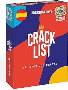 CRACK LIST Juego de Cartas de Palabras Tipo Stop Juego Familiar por 14.99€