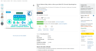 Neutro Balance Baby jabón en barra 90g por $9 en Amazon