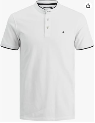 Polo JACK & JONES Jjepaulos - Col Mao, Homme à 21,09€