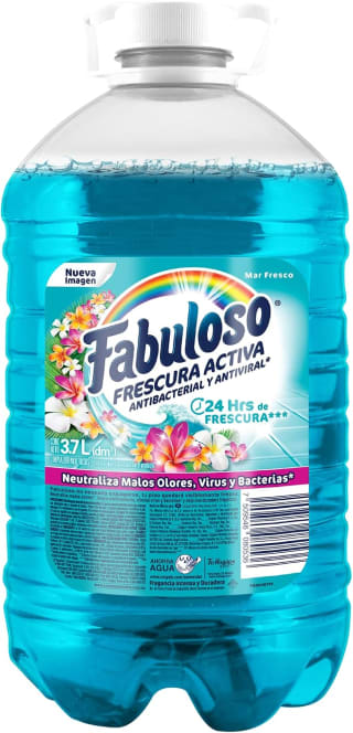 Fabuloso Limpiador Multiusos Frescura Activa Mar Fresco 3.7L por $70 en Amazon