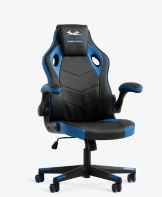 Silla gaming VOJENS negro/polipiel azul/malla por 80€