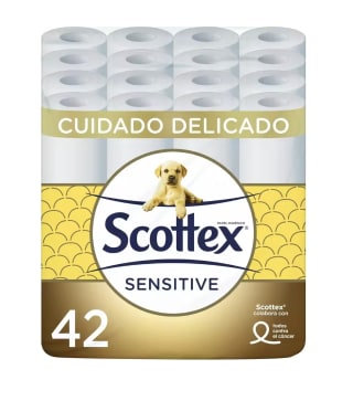 Scottex Papel Higiénico Sensitive 42 rollos por 14,73€