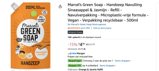 2 stuks Marcel's Green Soap - Handzeep Navulling Sinaasappel & Jasmijn voor €4,06