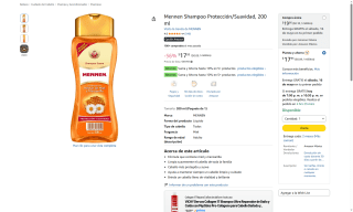 Shampoo Mennen 200ml por $18 | Oferta Amazon