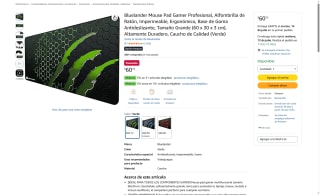 Mouse Pad Gamer Profesional Bluelander por $61 | Oferta Amazon