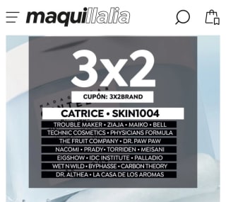 3×2 Multimarcas desde Maquillalia.