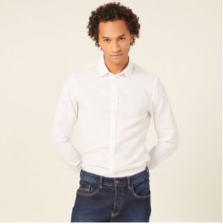 Chemise manches longues blanc homme à 45,99€