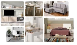 Piso completo 30 ATLANTA PIMS COUPLE (CH Gris, Pack Mesa y Sillas Blancas) por 599€
