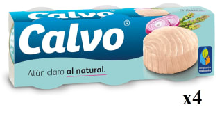 4 packs Calvo Atún Claro al Natural 3 x 80g por 8€
