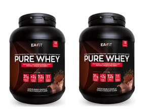 2 x Eafit Suero de leche puro 850g proteína whey vitaminas doble chocolate por 59.98€