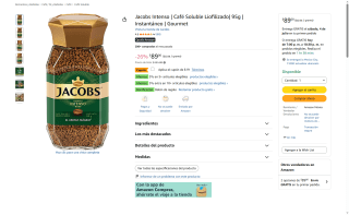 Jacobs Intenso Café Soluble Liofilizado por $70 | Oferta Amazon