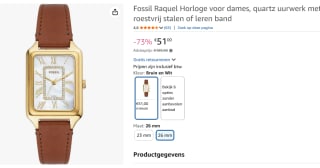 Fossil RAQUEL Dames Horloge voor €51 bij Amazon