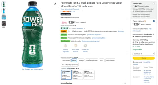 6 Pack Powerade Ion4 Moras por $122 | Oferta Amazon