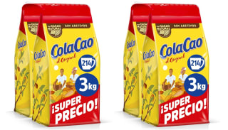 (Pack 2) de 2x1,5kg de ColaCao, Original, Cacao Soluble Natural sin Aditivos a 25.4€