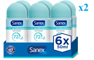 2 x 6 uds de Sanex Dermo+ Active Freshness Desodorante Antitranspirante por 16.16€