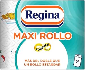 Regina Maxi Rollo Papel de Cocina Paquete de 2 Rollos, 100 Maxi Hojas por 2.25€