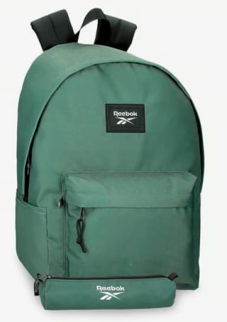 Mochila Reebok Brooklyn 21L verde + estuche por 10.45€ más colores