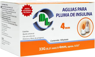 Agujas Pluma Insulina 33G x 4 mm 100 uds por $135 | Oferta Amazon