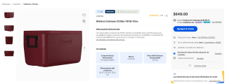 Hielera Coleman Chiller 48 Qt Vino por $649 en Walmart