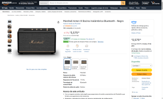 Bocina Marshall Acton III Negro por $3,575 | Oferta Amazon