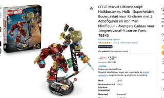 LEGO 76343 Marvel Ultieme strijd: Hulkbuster vs. Hulk voor €30 bij Amazon