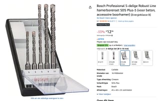Bosch Hamerboren SDS-plus voor €12,97 bij Amazon