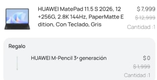 HUAWEI MatePad 11.5 S 2026 12GB 256GB por $6,839