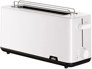 Tostadora Braun HT1110WH, 1030W, 1 ranura, 2 rebanadas, 8 niveles tostado por 29.90€
