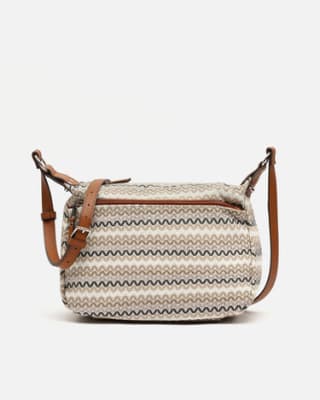 Bolso bandolera con estampado jacquard por 22€