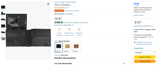 Cartera Steven Madden Negra por $314 | Ahorro Amazon