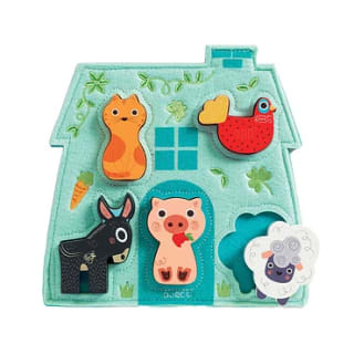 Djeco Mouki Vormenpuzzel, 5st. voor €10 bij Lobbes