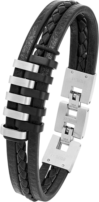 s.Oliver pulsera piel y acero inoxidable (22 cm) por 19,01€ en Amazon
