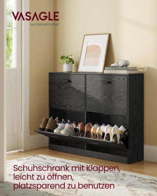 VASAGLE schoenenkast met vier kleppen voor €83,99 bij Songmics