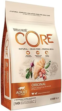 Wellness CORE Original 4 kg droog kattenvoer (Kip & Kalkoen) voor €26,65 bij Amazon